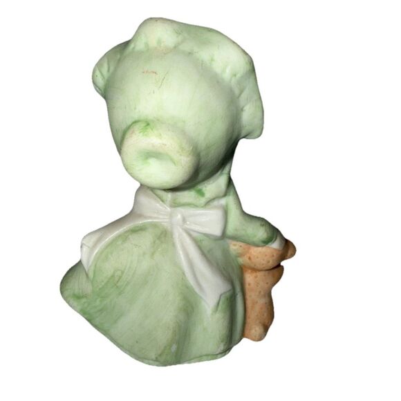 Vintage Hand-Painted Royal Crown Girl with Teddy Bear Figurine Holiday decor - Picture 2 of 7